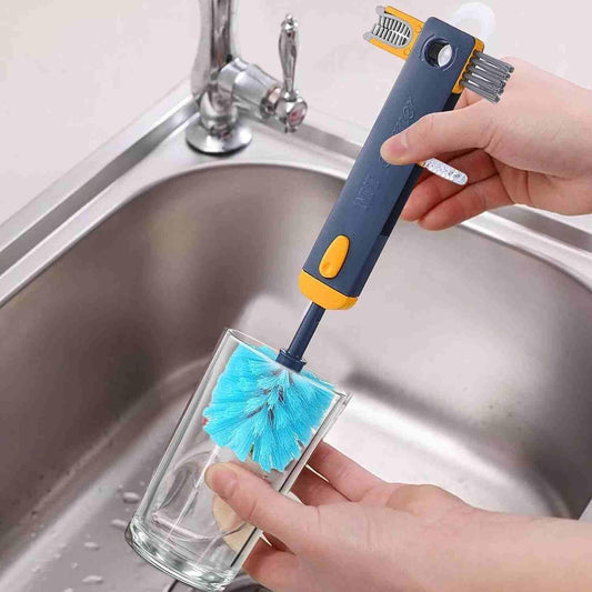 Versatile and Convenient 4-in-1 Retractable Bottle Cleaning Brush