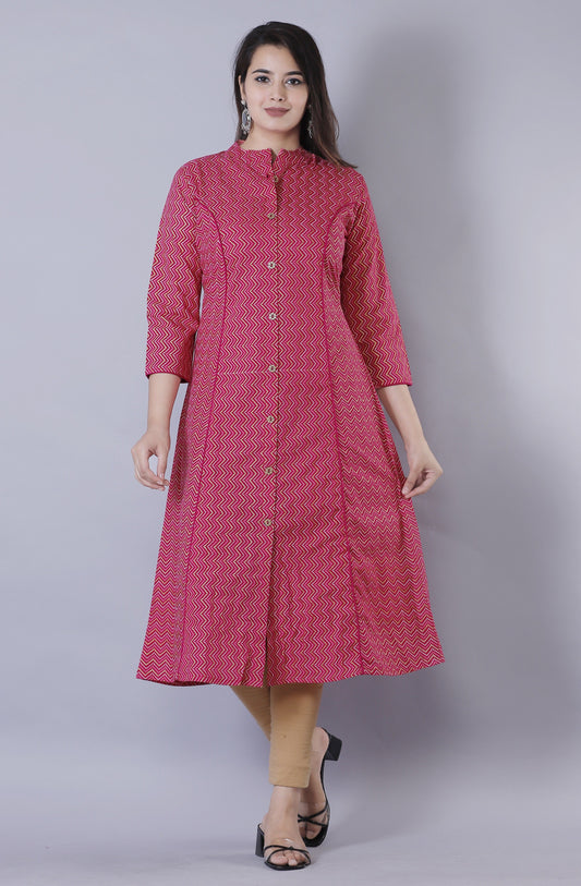 Stylish Printed Cotton Blend Kurti for a Fashionable Look