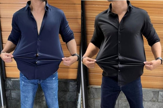 Set of 2 Men's Slim Fit Casual Shirts