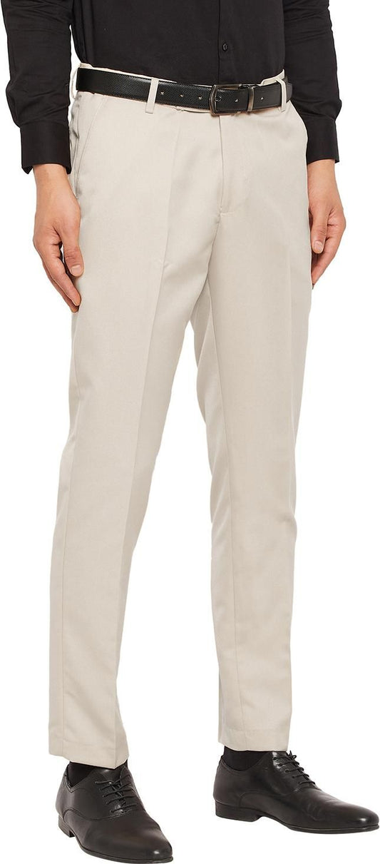 Sophisticated Men's Slim Fit Solid Formal Trouser for a Polished Look