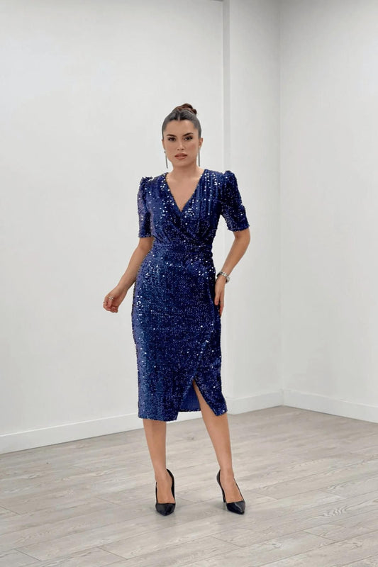 Stylish Women's Bodycon Dress in Elegant Blue Shade